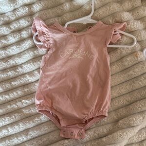 Caden Lane Blush Pink Ruffle Bodysuit
